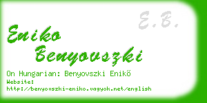 eniko benyovszki business card